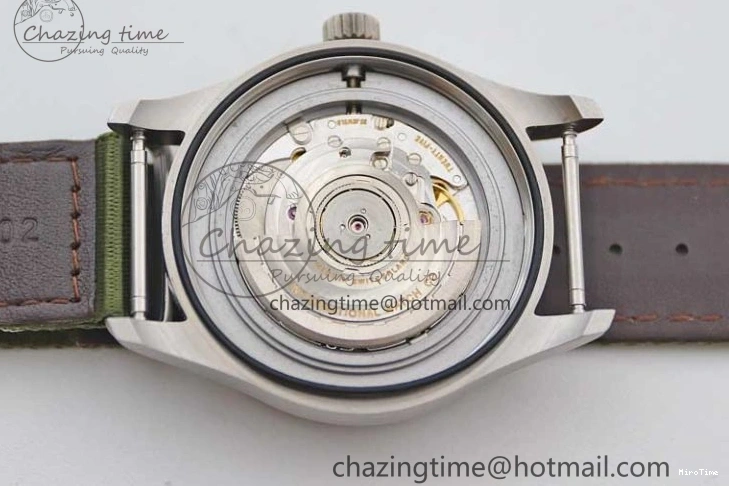 MIROTIME 0126 FastDry Mark XVIII “TRIBUTE TO MARK XI” IW327007 M+F 1:1 Best Edition Black Dial on Green Nylon Strap A 7050